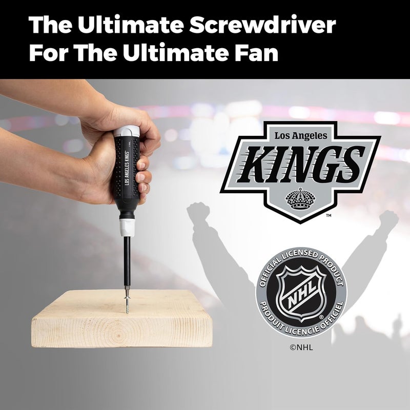 Megapro ® NHL® Team Edition Multi-bit Screwdriver | Officially Licensed NHL® Gear | Durable, Ergonomic, Pro-Grade Screwdriver (Los Angeles Kings®) - Image 5